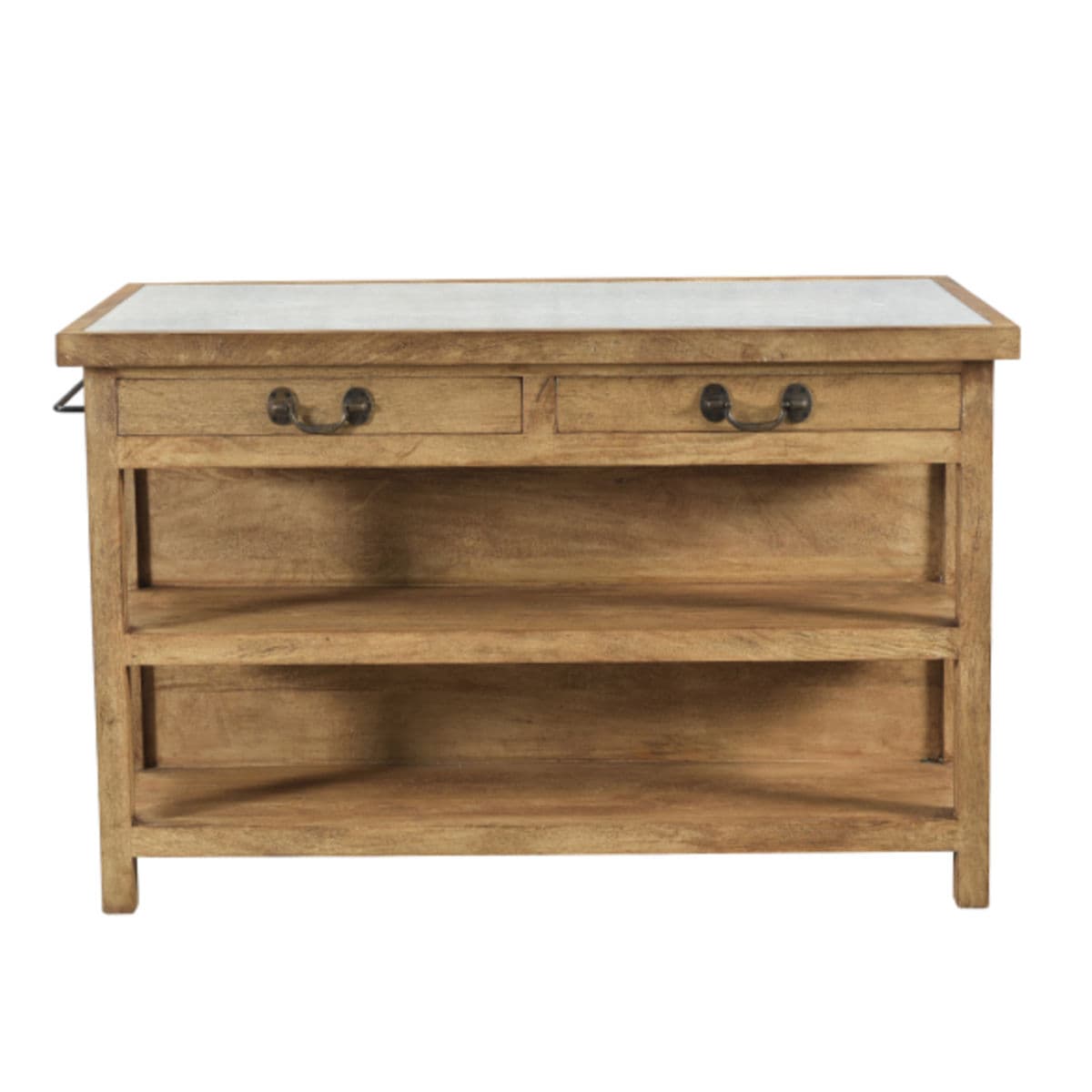 Farmhouse Wood & Marble Kitchen Island - Thumbnail 11