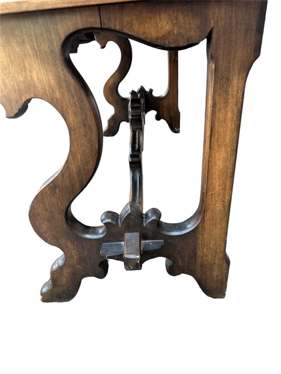 Antique Berkey & Gay Grand Rapids 'Span-Umbrian' Walnut, Burlwood and Polychrome Cabinet - Circa 1917 - Thumbnail 11