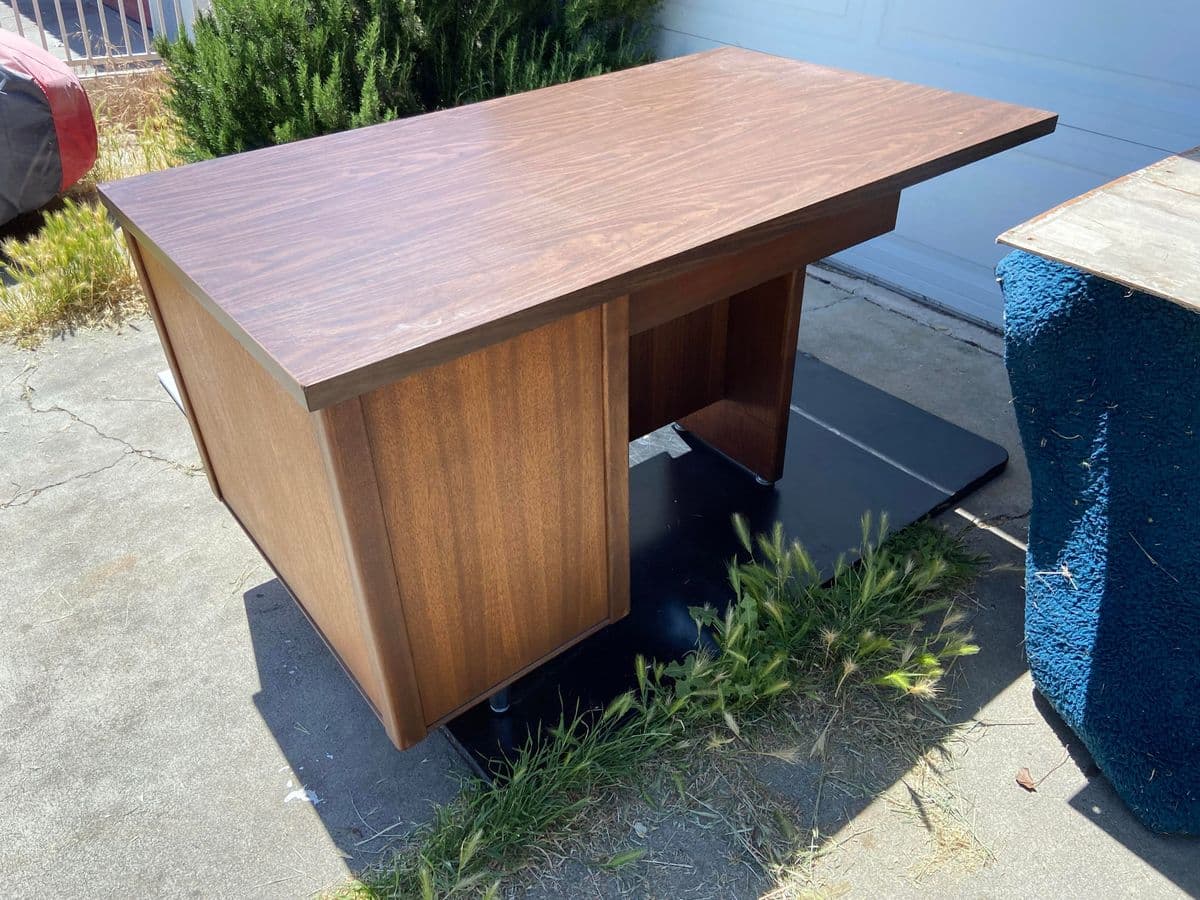 1960s Vintage Mid Century Modern Alma Desk - Thumbnail 11