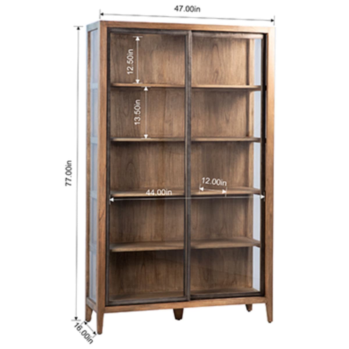 Nadina Wood Display Cabinet - Thumbnail 11