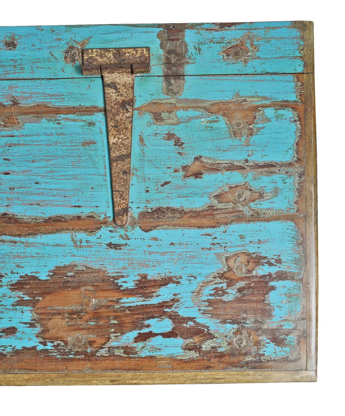 Large Jodhpur Blue Wood Trunk - Thumbnail 11