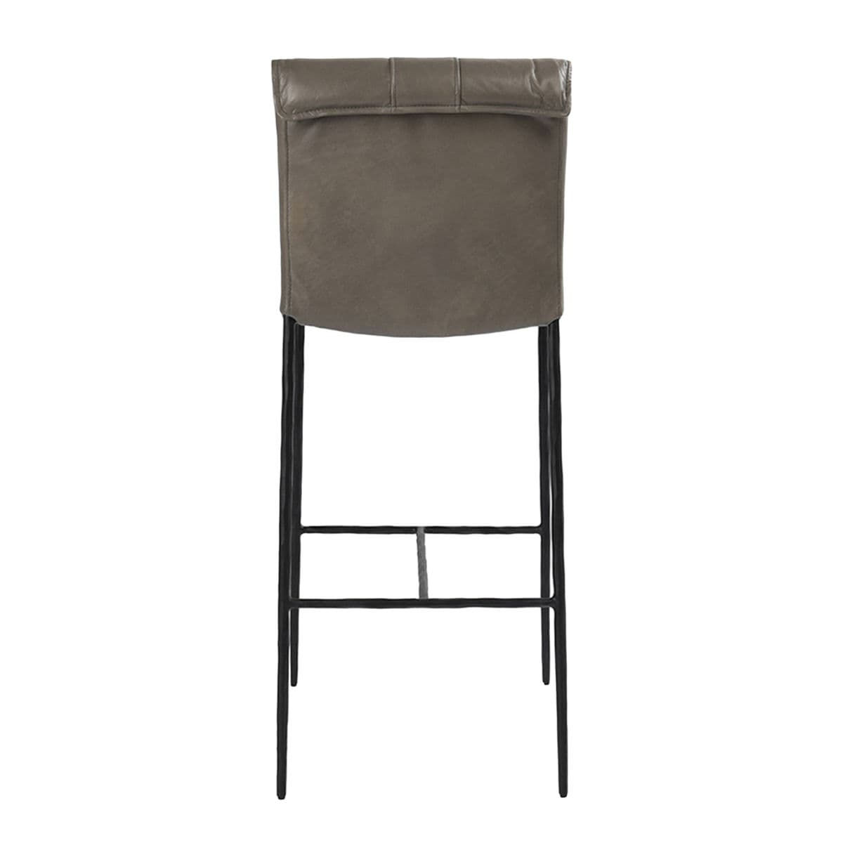 Dusk Grey Leather Bar Stool - Thumbnail 11
