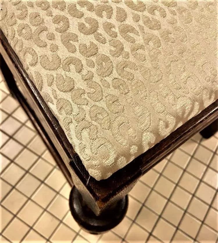 Antique Spanish Revival Early 20th Century Solid Oak Dining Chairs With New Kravet Fabric - Set of 4 - Thumbnail 11