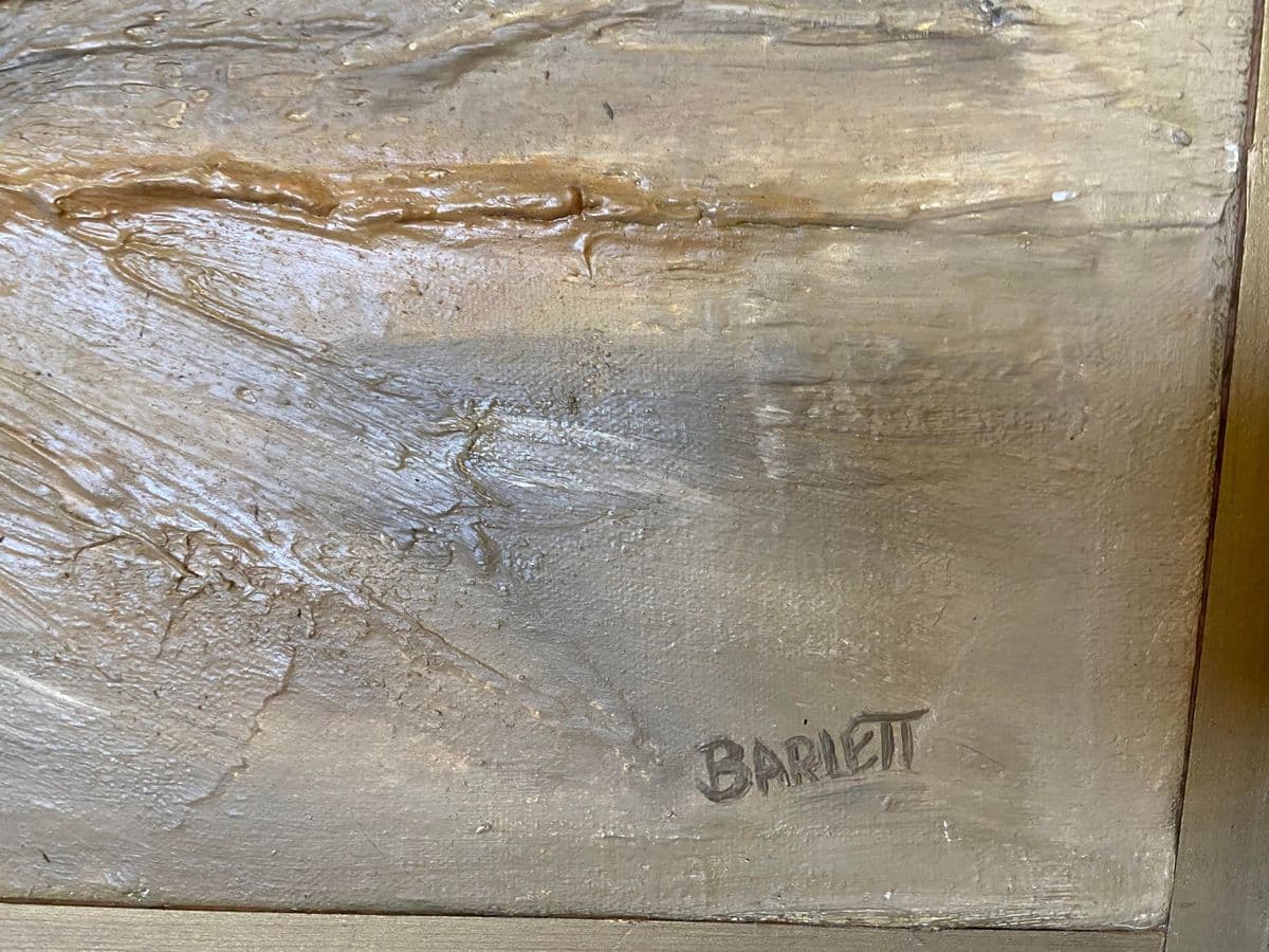 1970s Abstract Expressionist Oil Painting Signed Barlett, Framed - Thumbnail 10