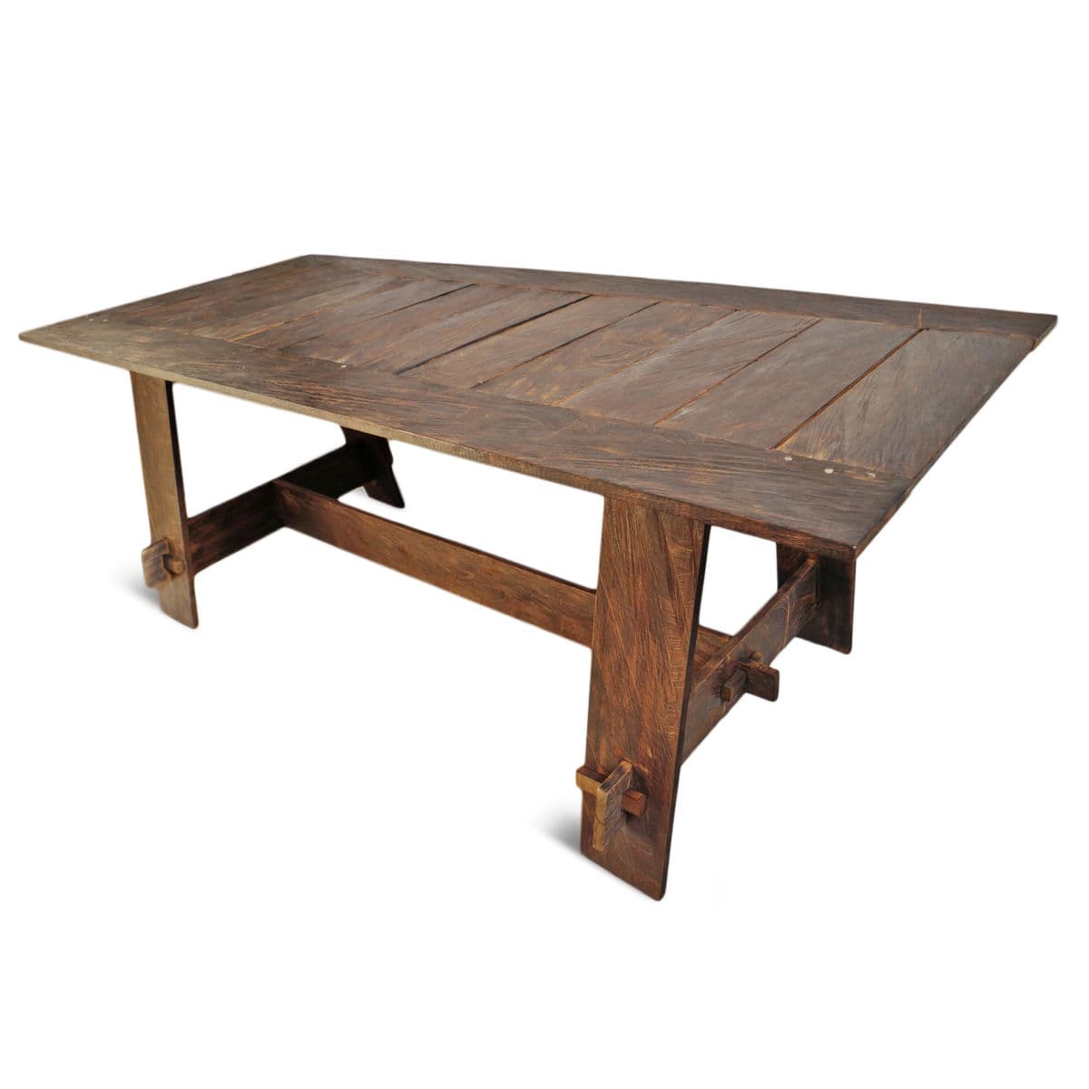 Modern Barn Wood Outdoor Dining Table w/Benches - Thumbnail 11
