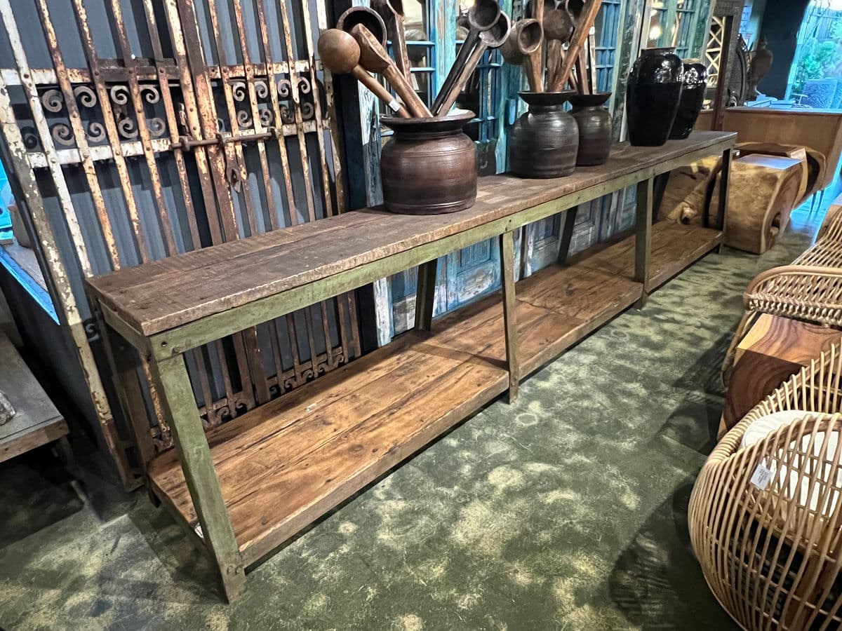 Long Narrow Industrial Work Table - Thumbnail 11