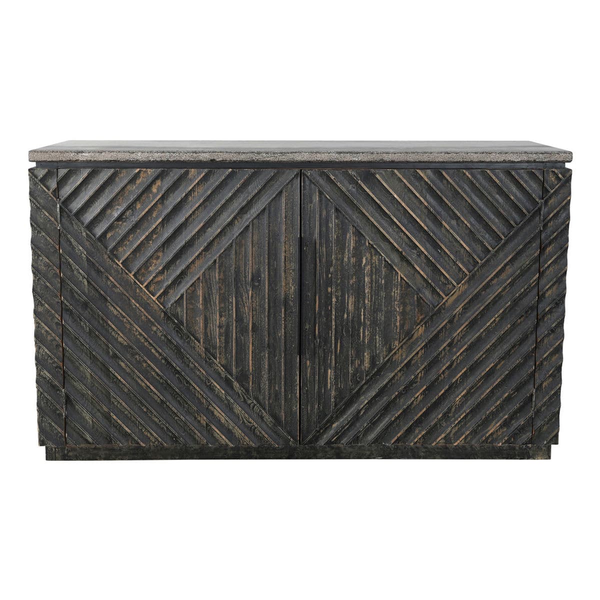 Stone & Rustic Wood Diamond Cabinet - Thumbnail 11