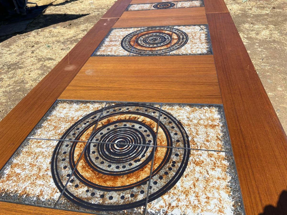 1970s Vintage Mid Century Modern Danish Teak Tile Table by Gangso Mobler - Thumbnail 11