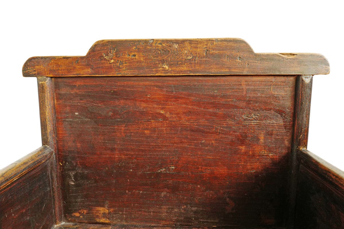 Antique Chinese Trunk Box Arm Chair - Thumbnail 11