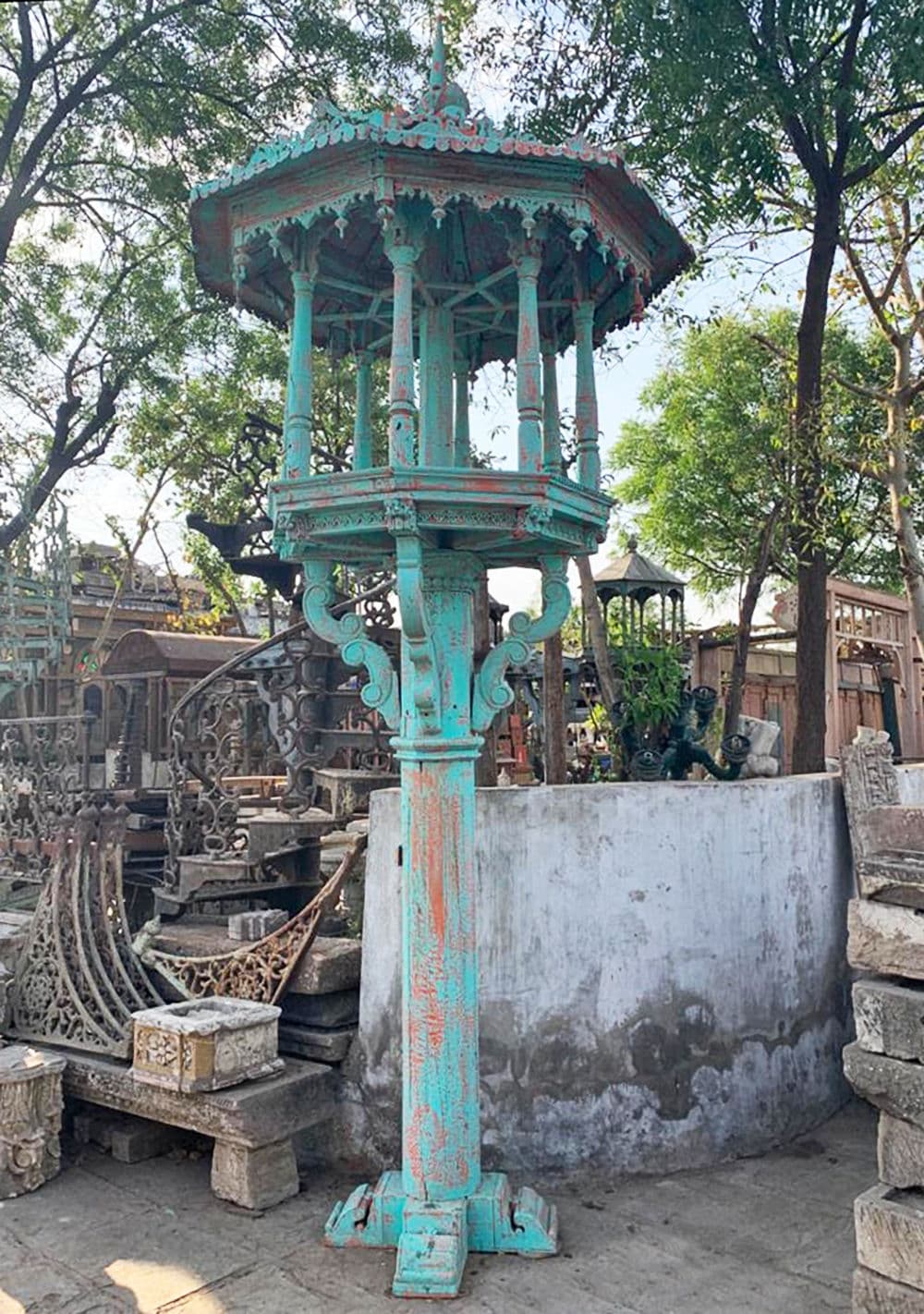 Antique Rajasthan Peacock Pavilion - Thumbnail 11