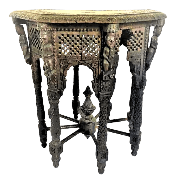 Late 19th Century Anglo-Egyptian or Anglo-Indian Tabouret Side Table in Liberty & Co. Style - Thumbnail 11