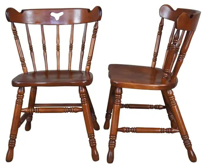 Swiss-American Tell City Pub Chairs in Hard Rock Maple - Set of 6 - Two Sets Available - Thumbnail 11