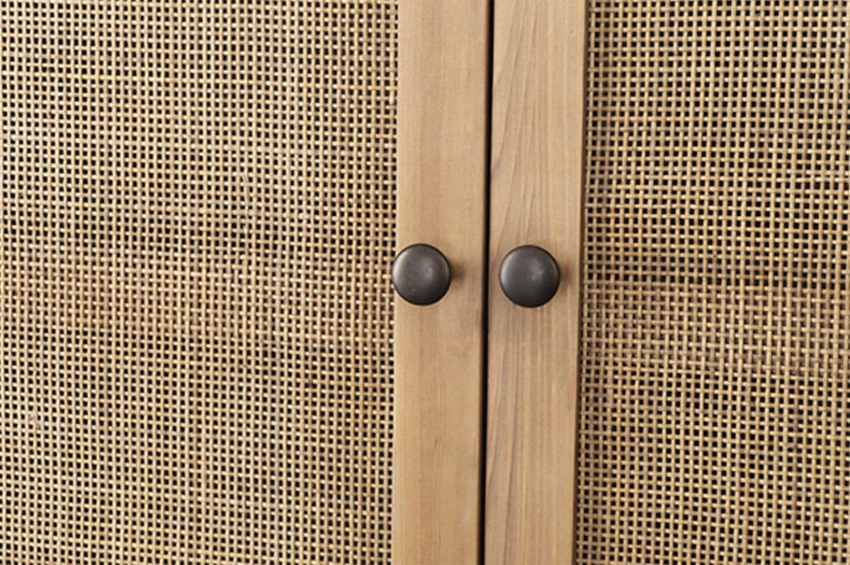 Honey Pine & Cane Storage Cabinet - Thumbnail 11