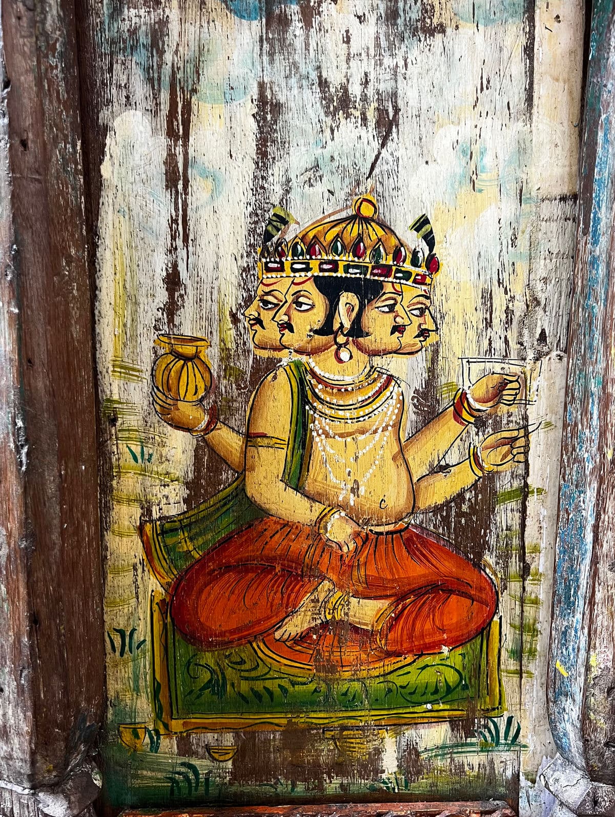 Antique Jaipur Painted Temple - Thumbnail 11