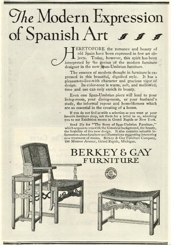 Antique Berkey & Gay Grand Rapids 72” ‘Span-Umbrian' Walnut, Burlwood and Polychrome Credenza or Buffet - Circa 1917 - Thumbnail 11