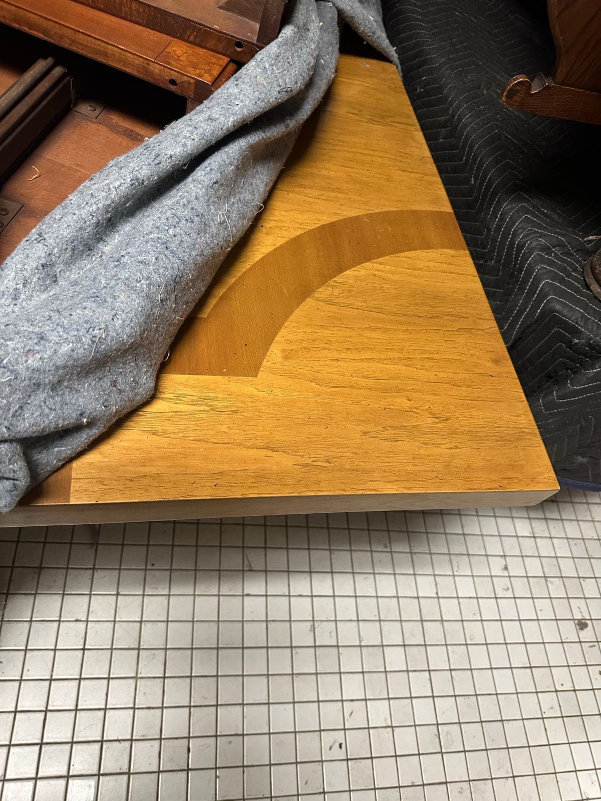 Thomasville Spanish Style Pecan Lyre Leg Dining Table Extending to 104” - Made in 1964 - Thumbnail 11