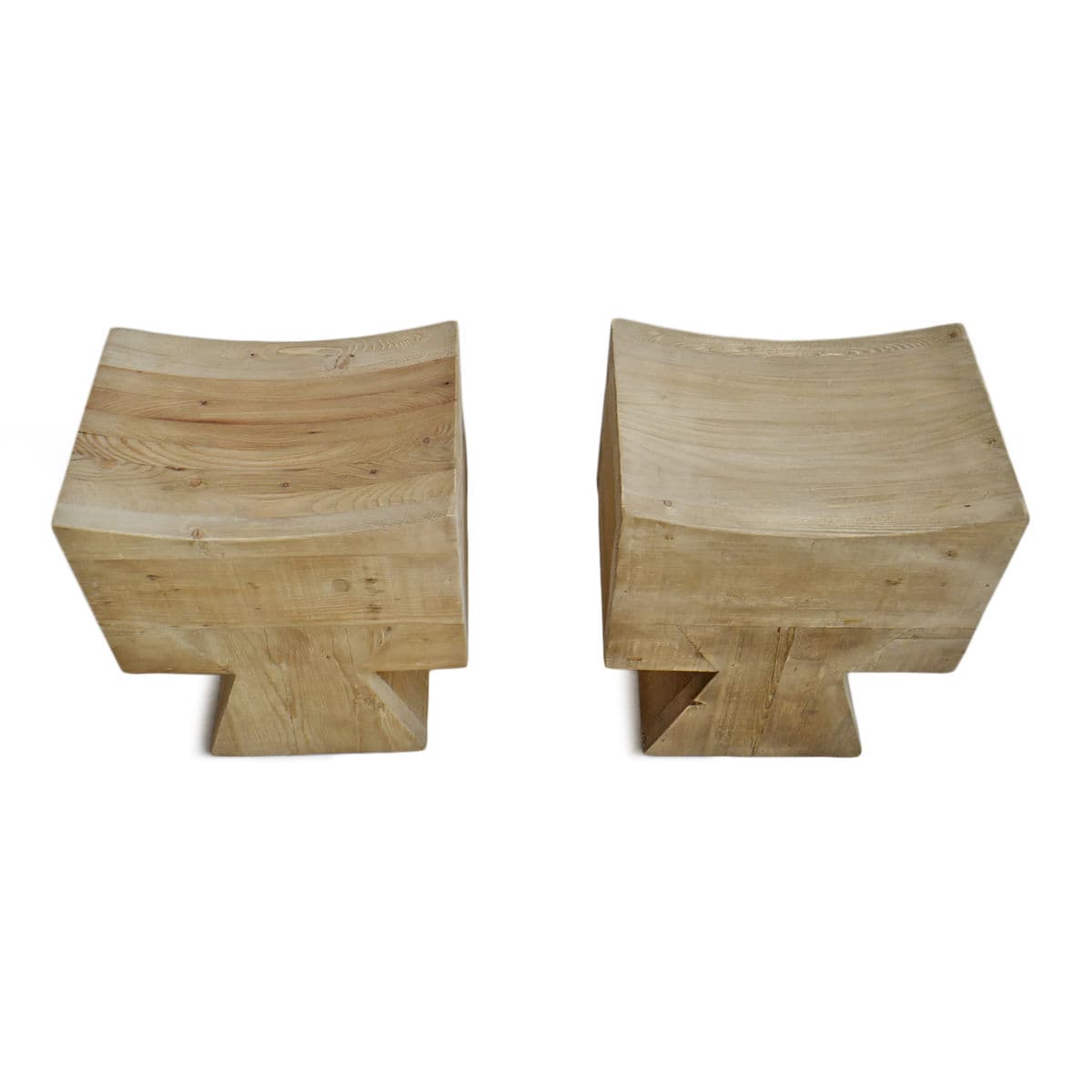 Modern T Pine Stool - Thumbnail 11
