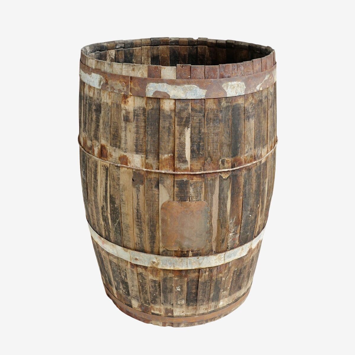 Vintage Wood & Iron Barrel