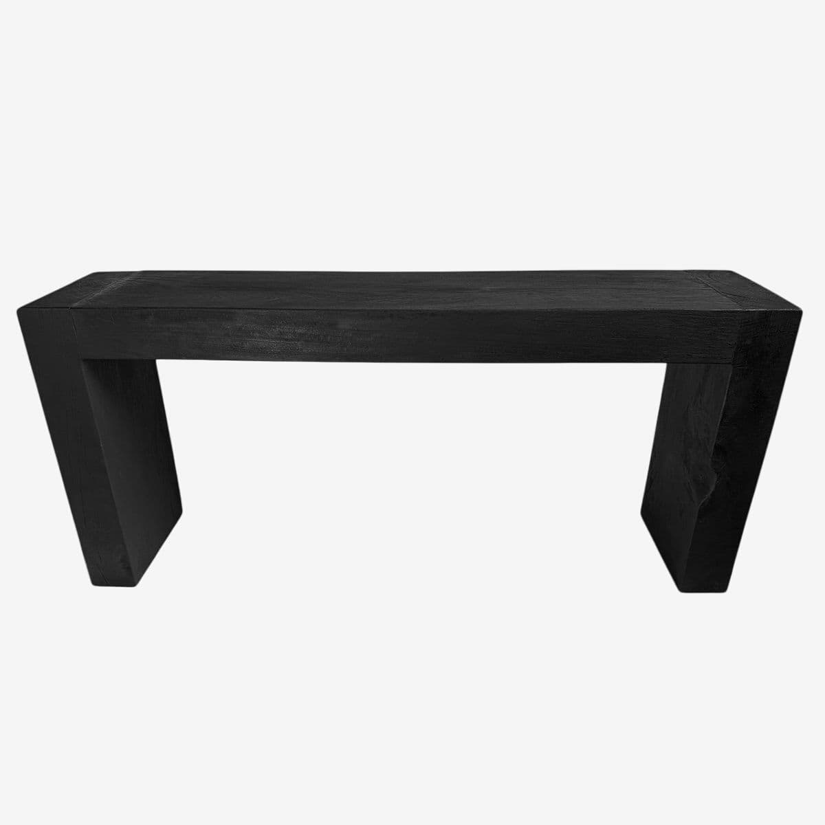 Black Solid Wood Beam Console Table - Image 1