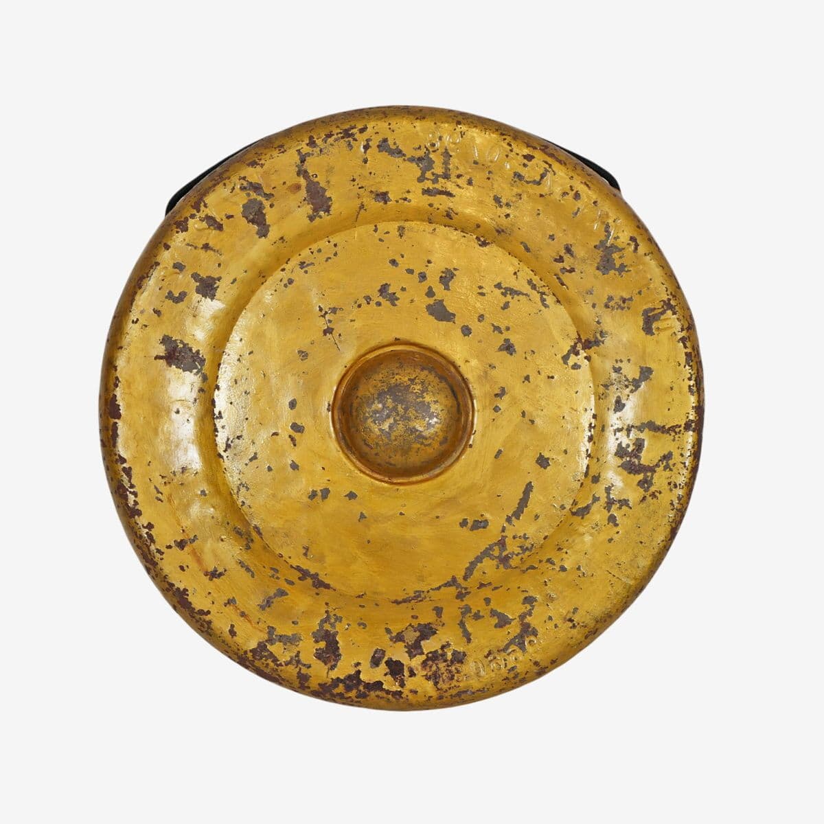 Vintage Gold Bronze Gong - Image 1