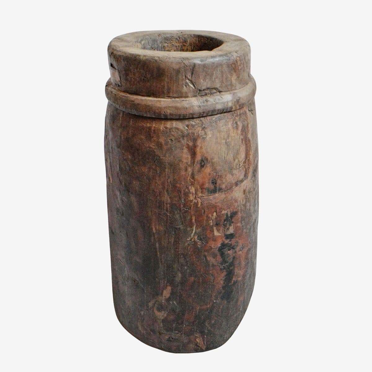 Antique India Wood Butter Pot - Image 1