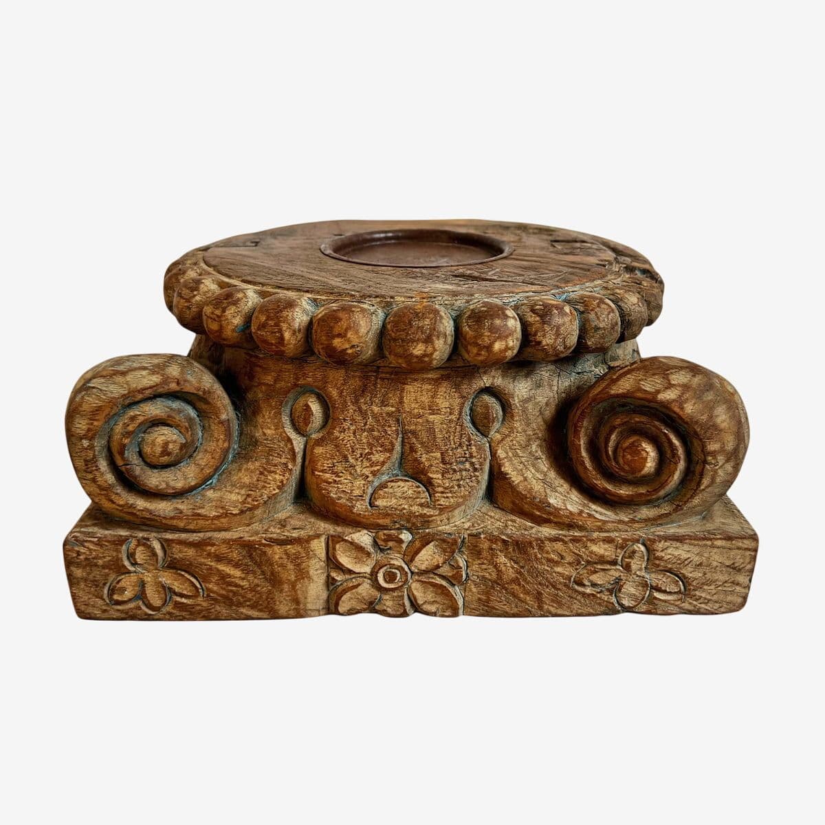 Antique Corinthian Candle Stand - Image 1