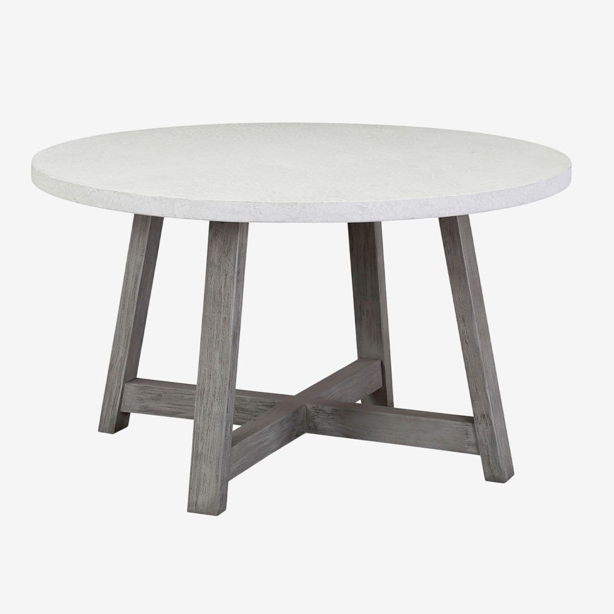 Outdoor Painted Concrete Round Dining Table - Image 1