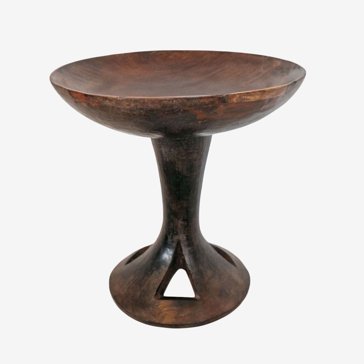 Vintage Naga Wood Serving Bowl Stand - Image 1