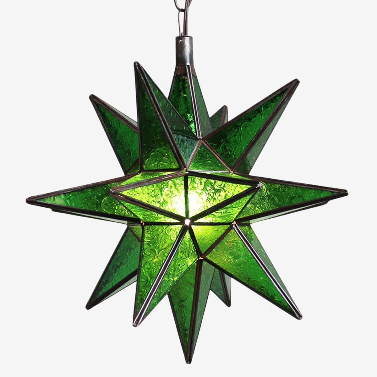 Green Moravian Star Light Large - Image 1