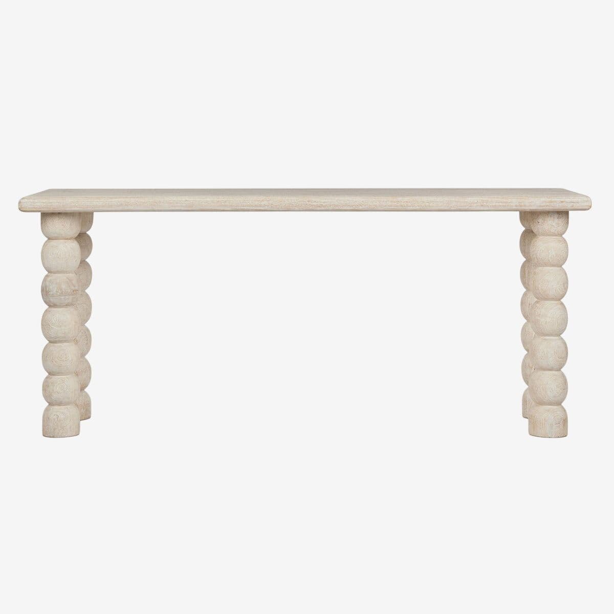 Ball Leg White Wash Console - Image 1
