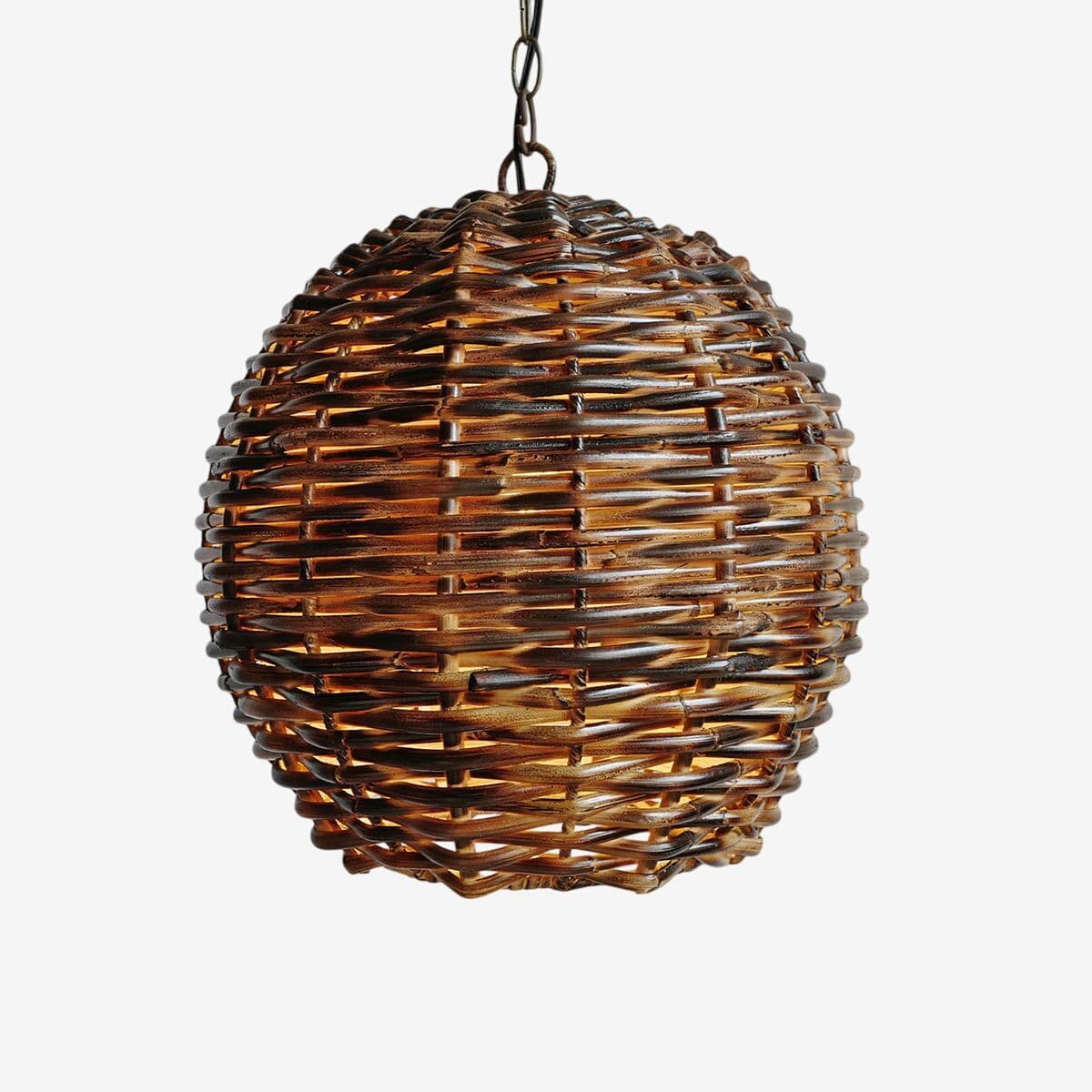 Burnt Bamboo Globe Lantern Small - Image 1