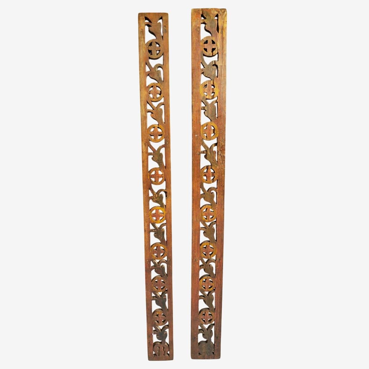 Vintage Carved Teak Long Moulding - Image 1