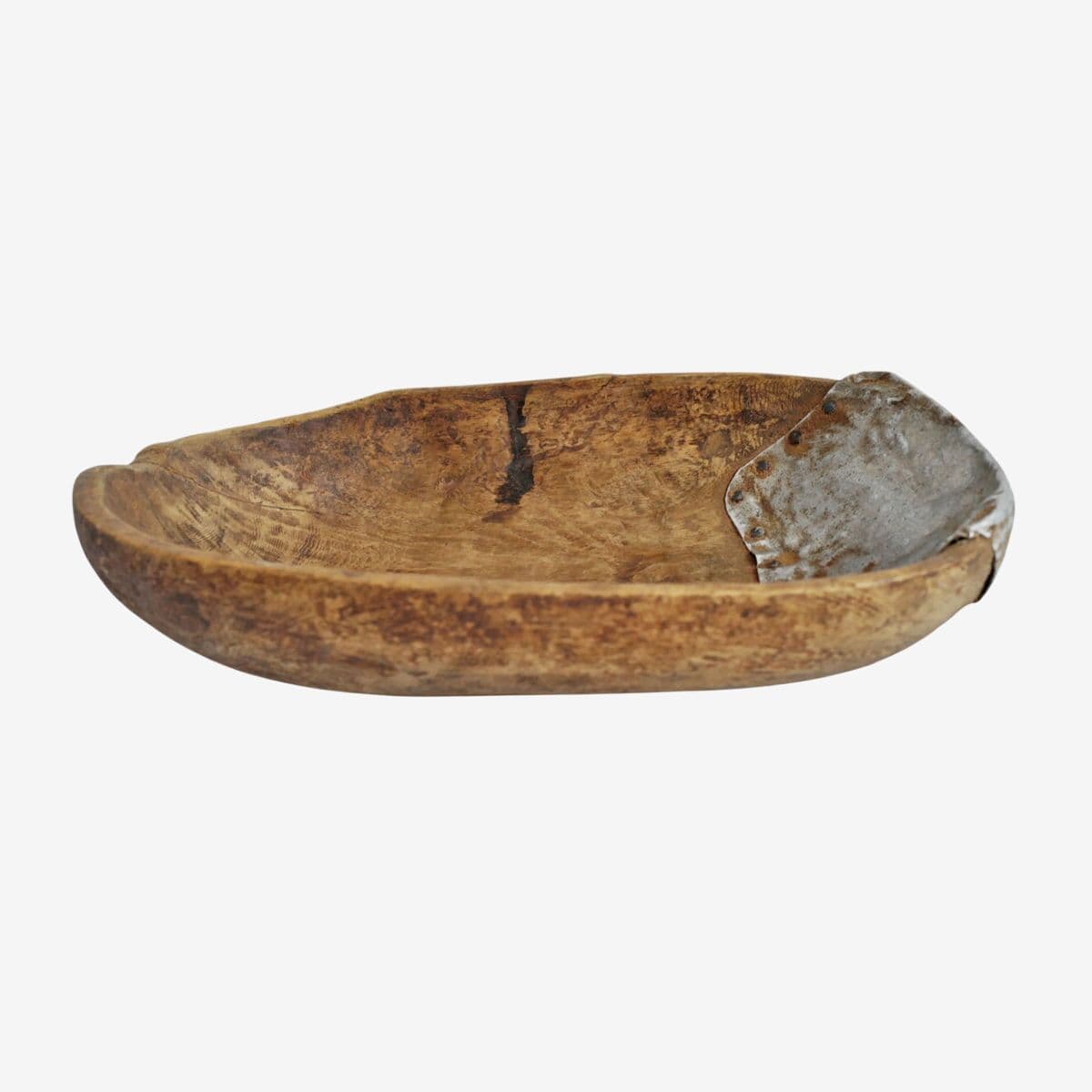 Vintage Hutu Burundi Wood Scoop Bowl - Image 1