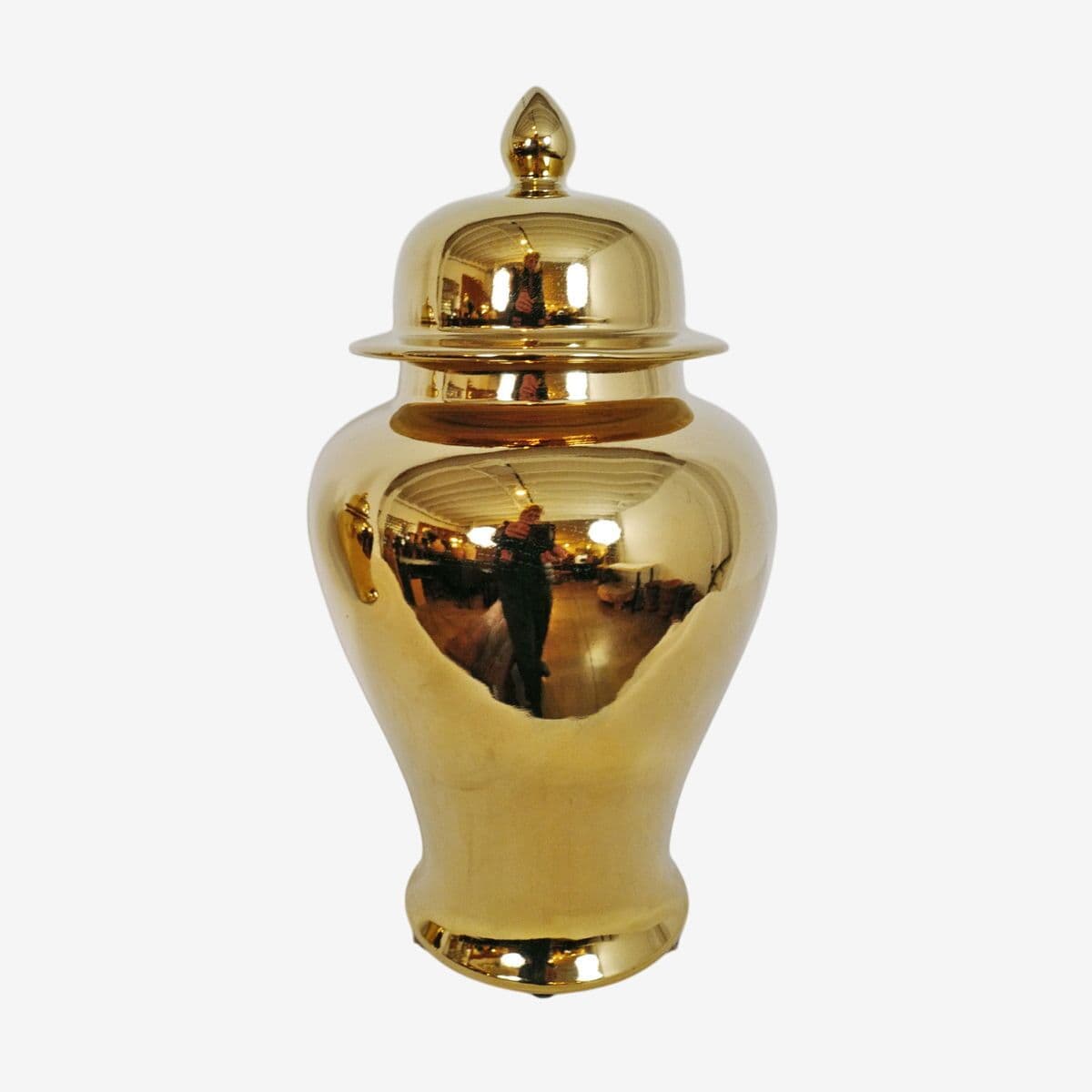 Metallic Gold Ginger Jar - Image 1