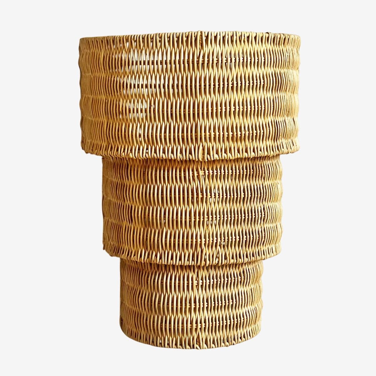 Natural Wicker Stack Wall Sconce - Image 1