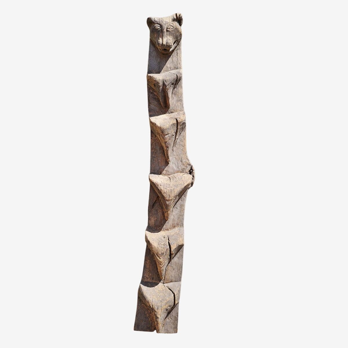 Old Naga Puma Ladder House Post - Image 1
