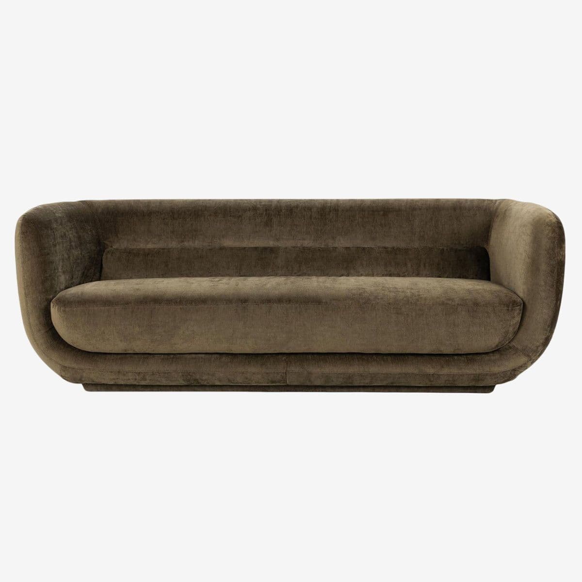 Mod Olive Velvet Sofa - Image 1