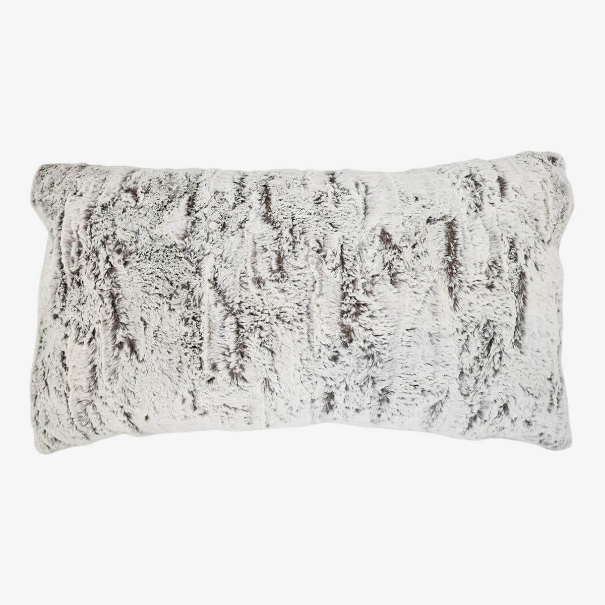 Snowy Faux Mink Fur Lumbar Pillow - Image 1