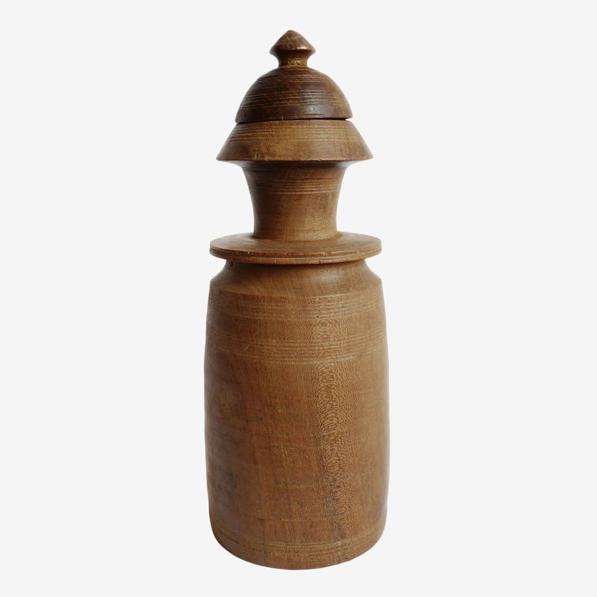 Old Tekhi Nepal Wood Storage Jar - Image 1