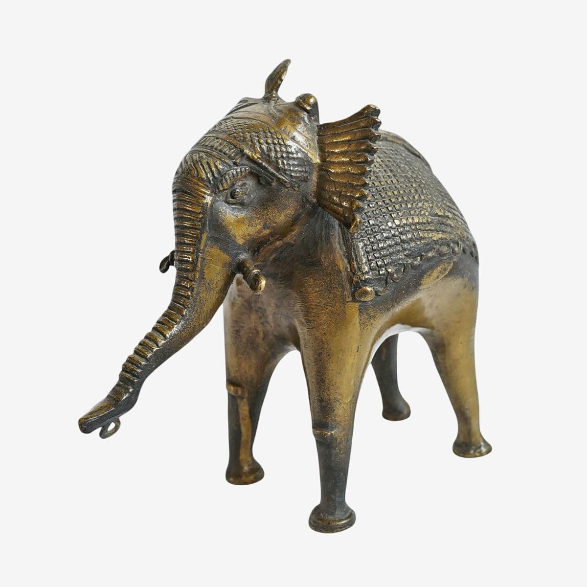 Antique Brass Jaipur Elephant - Image 1