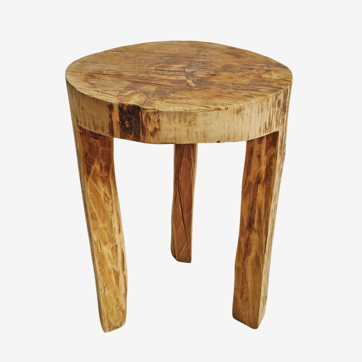 Rustic Naga Three Leg Wood Table - Image 1
