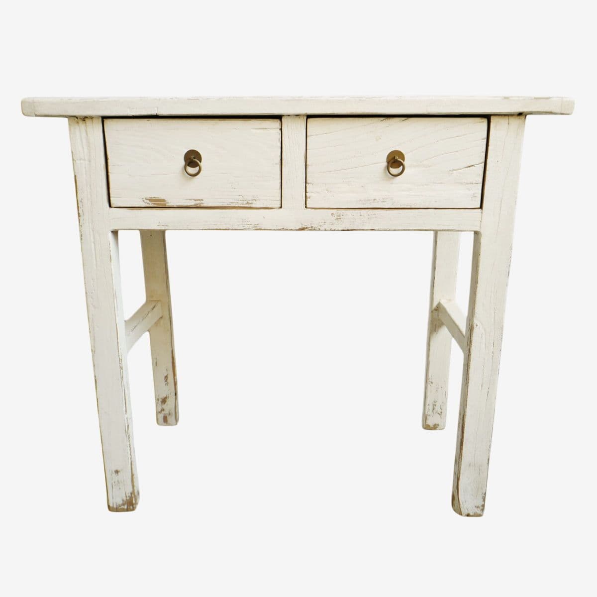 White Elm Two Drawer Side Table - Image 1