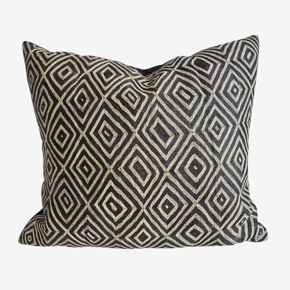 Vintage Kuba Grass Textile Pillow - Image 1