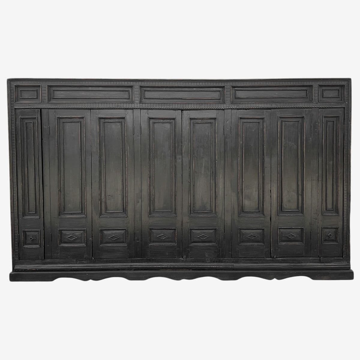 Vintage Black Narrow Storage Cabinet - Image 1