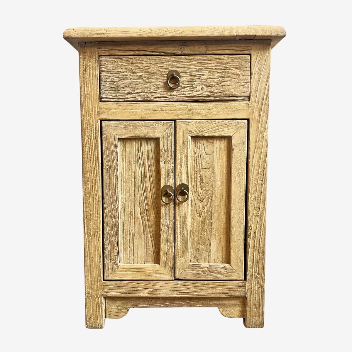 Rustic Raw Elm Nightstand - Image 1