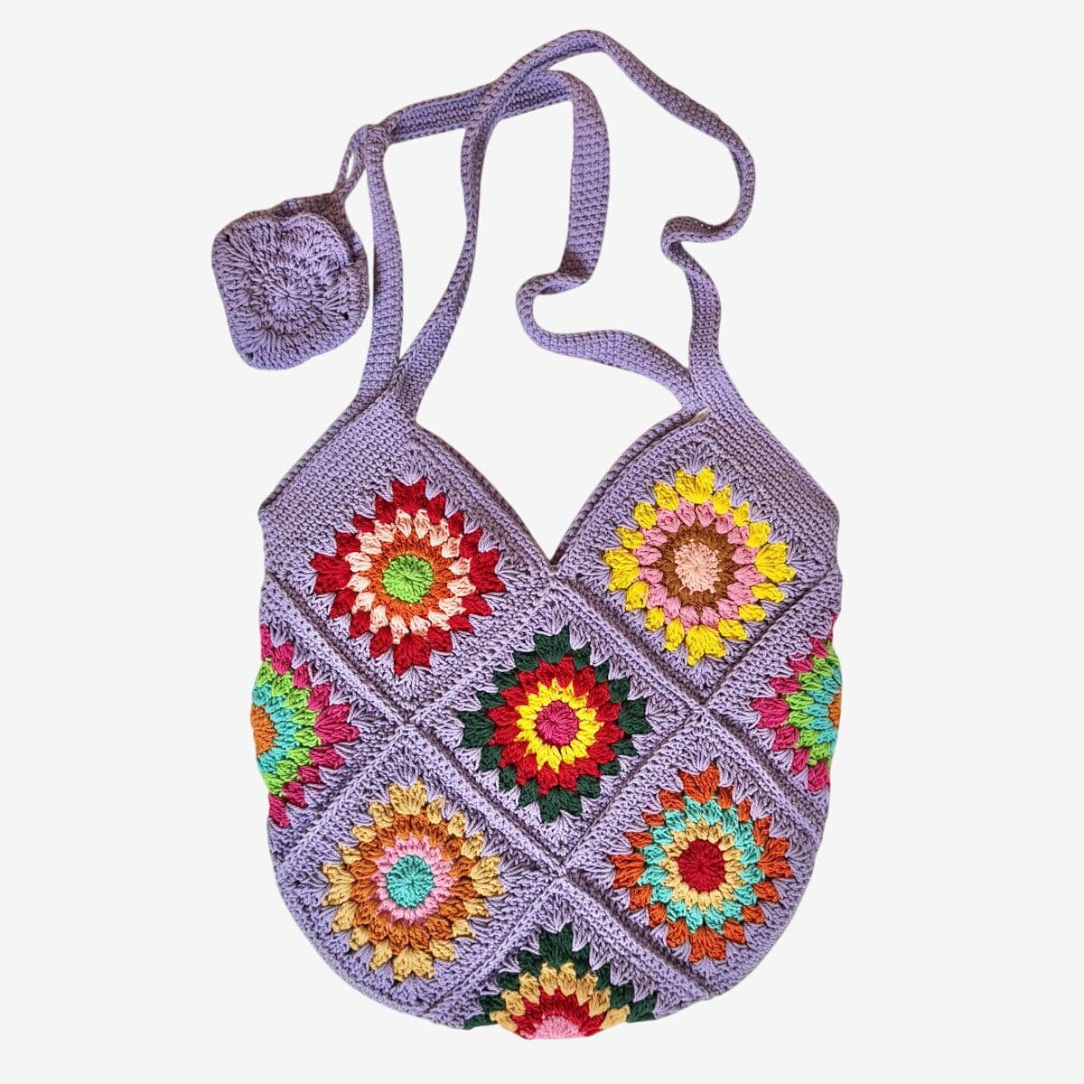 Multi Color Macrame Shoulder Bag - Image 1