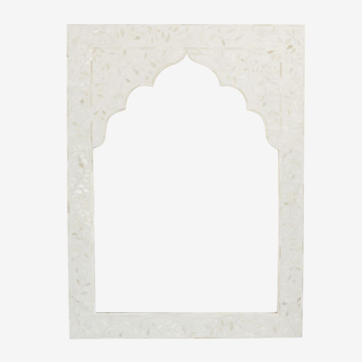 Moorish Arch Inlay Floral Mirror - Image 1