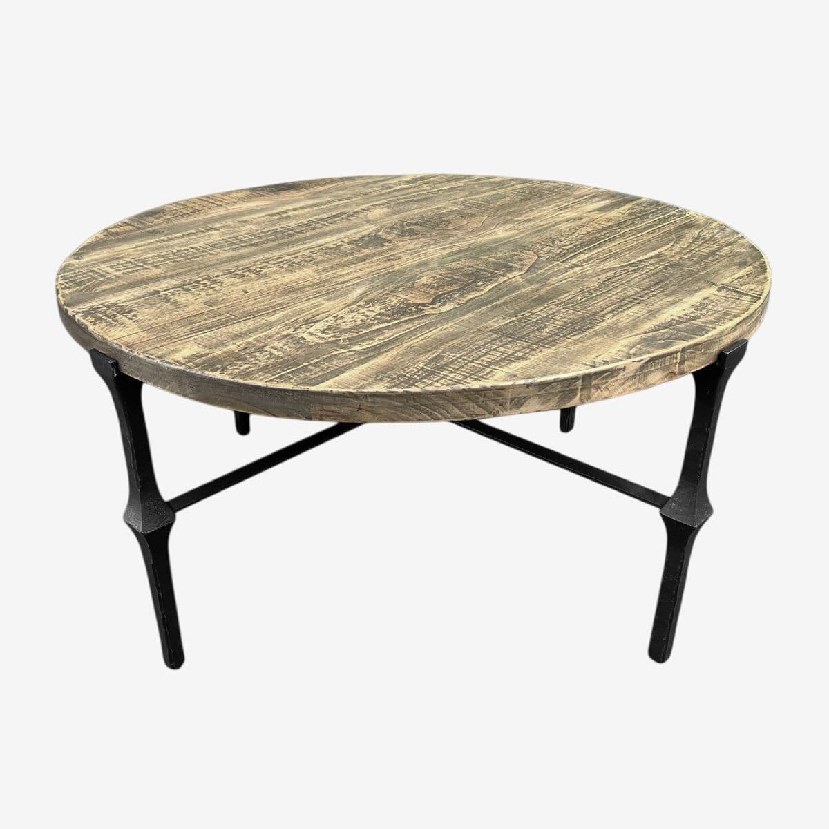 Modern Farmhouse Round Coffee Table - Image 1