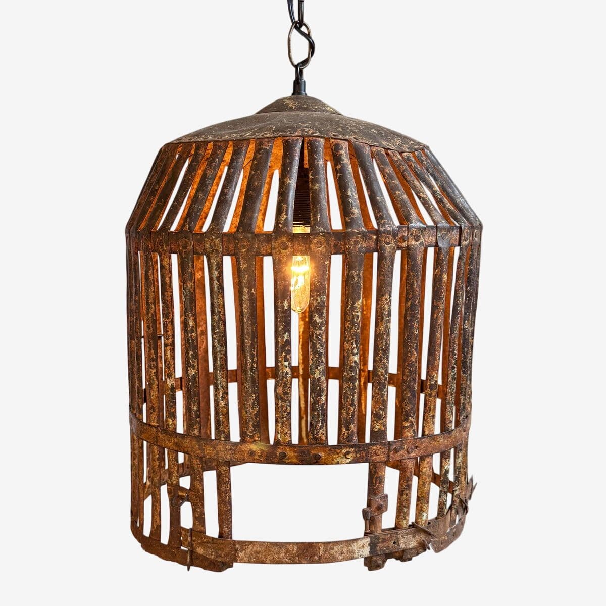 Vintage Iron Cage Pendant Light - Image 1