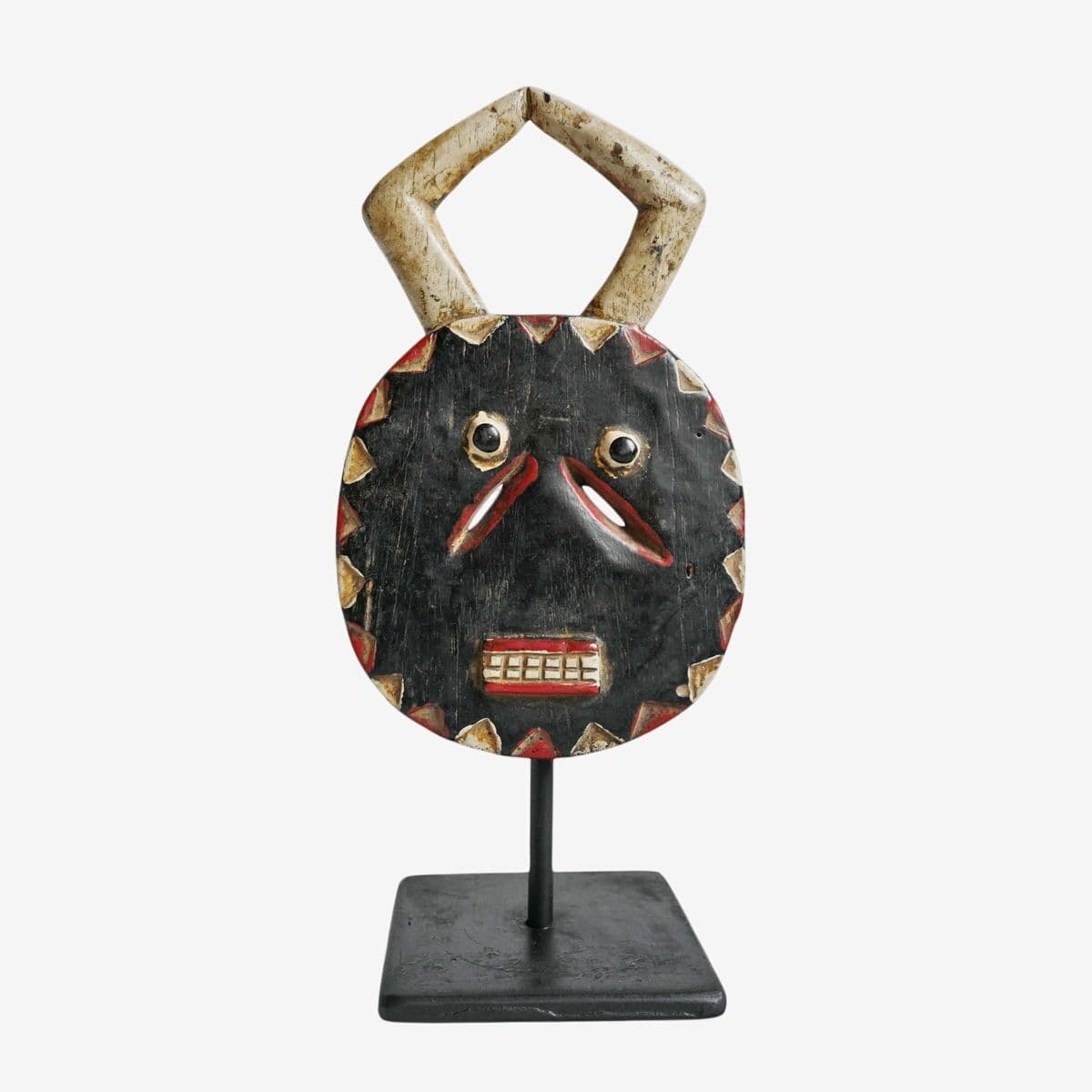 Small Baule Goli Passport Mask on Stand - Image 1